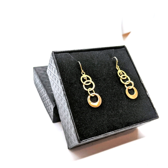 Sterling Silver Gold Plated Earrings - Picture 1 of 4